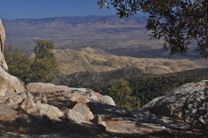 the San Pedro Valley in the distance taken from the next vista point, San Pedro